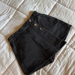 Zara Asymmetrical Black Skort